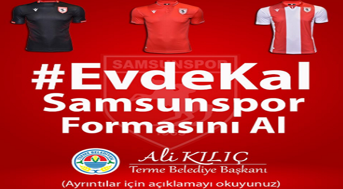Terme Belediyesi Evde kalanlara belediyeden forma çekilişi