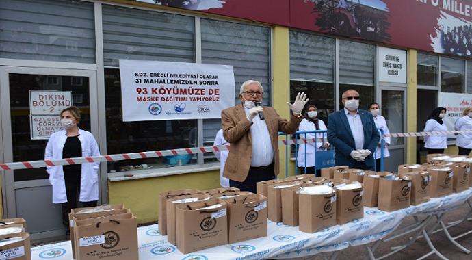 Zonguldak’ın Ereğli ilçesi Belediye Başkanı Posbıyık’tan 93 köye 50 bin maske desteği