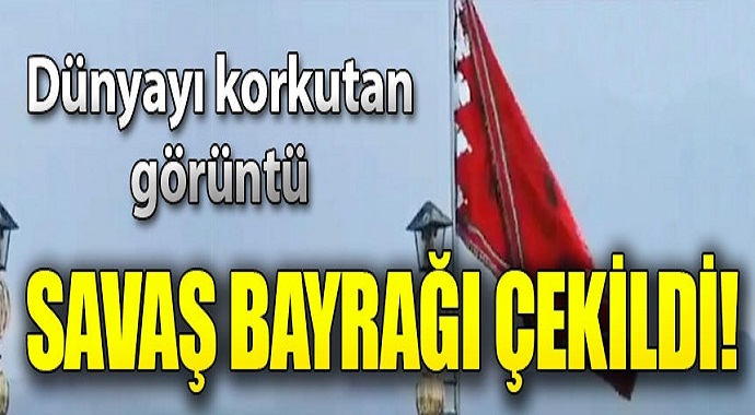 İran kırmızı savaş bayrağını çekti!