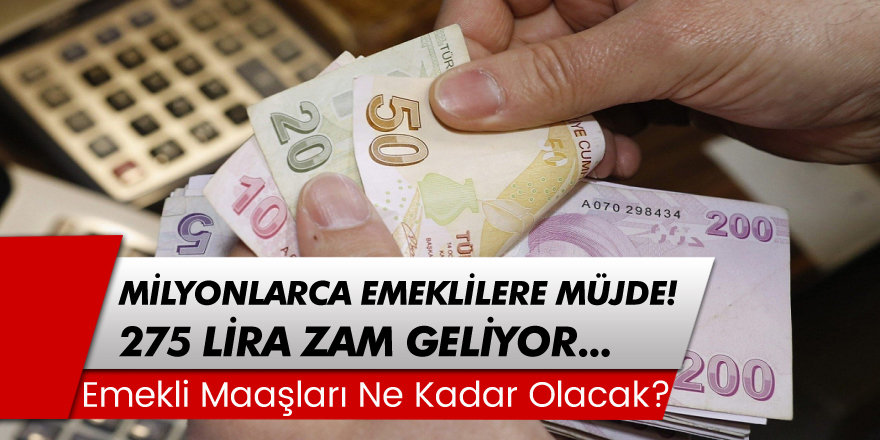 Emeklilere Müjde! 275 Liralık Zam! SGK - SSK - Bağ-Kur Emekli Maaşları Ne Kadar Olacak?