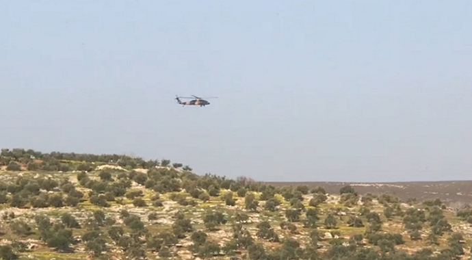 Hatay'ın Suriye sınırında helikopter hareketliliği