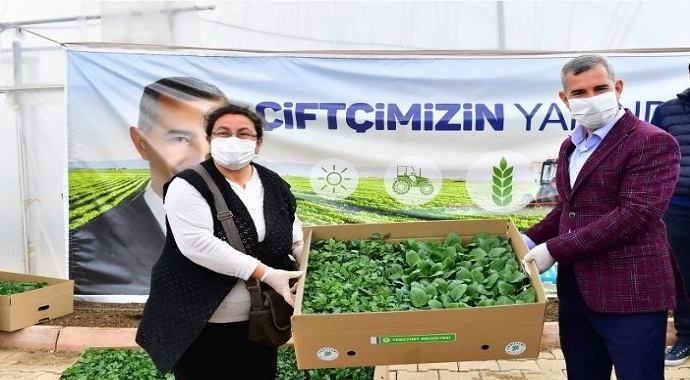 Malatya Yeşilyurt’ta 100 bin sebze fidesi dağıtımına başlandı