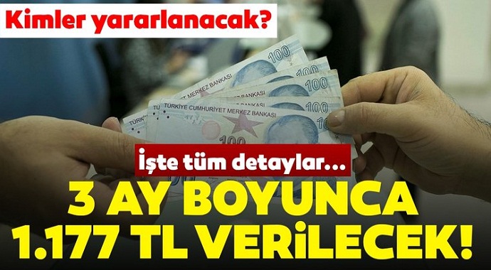 Müjde 3 ay boyunca 1.177 TL verilecek! Destekten kimler yararlanacak?