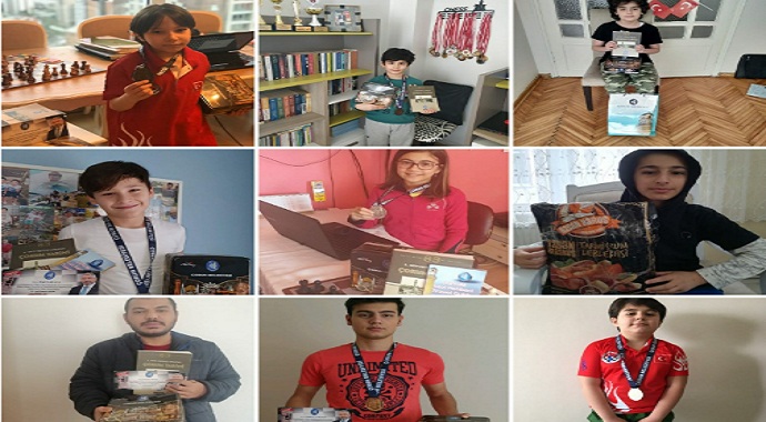 Çorum'da Satranç turnuvasında dereceye girenler ödüllerini aldı