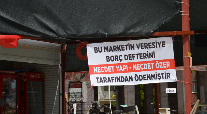 Didim ilçesinde hayırsever iş insanı 3 veresiye defterinin borcunu kapattı