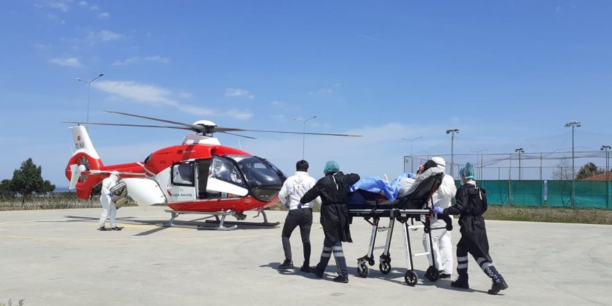 Helikopter ambulans 2 haftada 3 hasta için havalandı