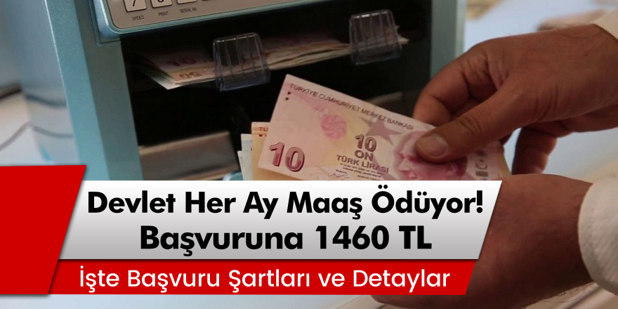 Devlet Her Ay Maaş Ödüyor! Başvuru Yapana 1460 TL Destek