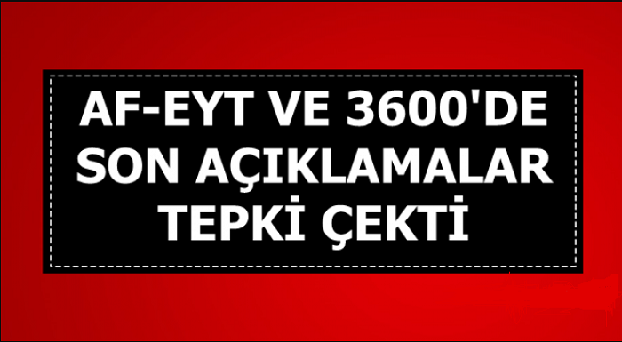 2020 Mahkumlara Af, EYT, Ek Gösterge ve Taşeron Açıklaması