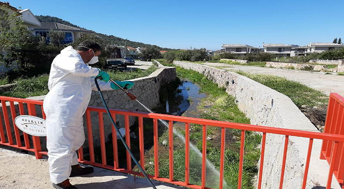 Balıkesir Ayvalık’ta “sivrisinek” ile amansız mücadele sürüyor