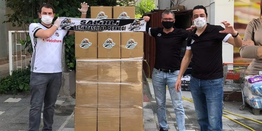 Manisa Salihli Beşiktaşlılar derneğinde gıda kolisi desteği