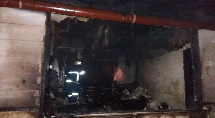 Kütahya'da korkutan ev yangını