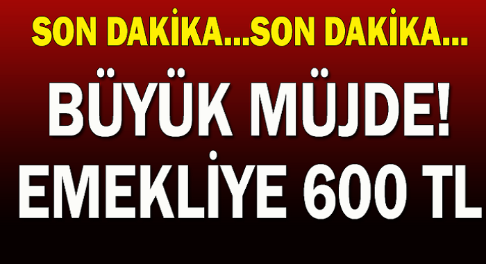 Emekliye Müjde 600 TL! İşte Detaylar