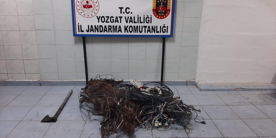 Yozgat'ta Kablo hırsızları jandarma ekiplerince yakalandı