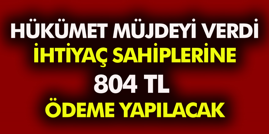 Müjde ihtiyaç sahiplerine 804 TL ödeme yapılacak! Devlet destekleri nasıl alınır?