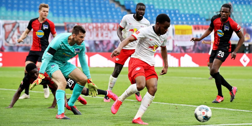 Bundesliga'da Leipzig - Hertha Berlin maç sonucu 2-2