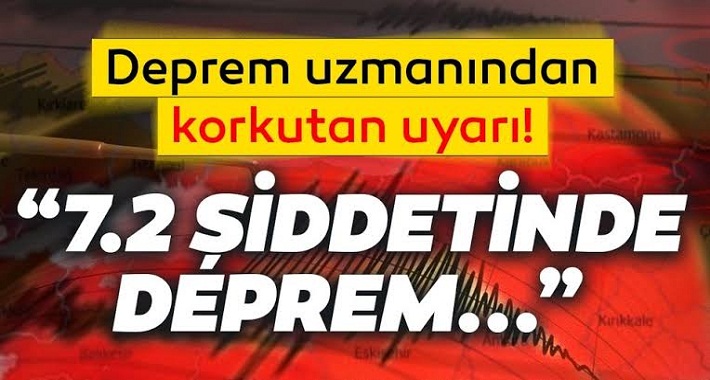 Uzman isimden İstanbul için deprem uyarısı! 7.2 şiddetinde deprem...