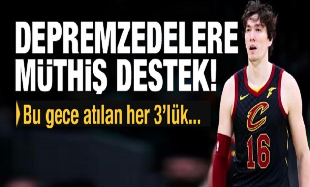 Cedi Osman'dan Elazığ'daki depreme destek! 'Bu gece atılan her 3'lük...'