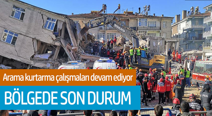 Elazığ'da arama kurtarma çalışmaları devam ediyor! Bölgede son durum