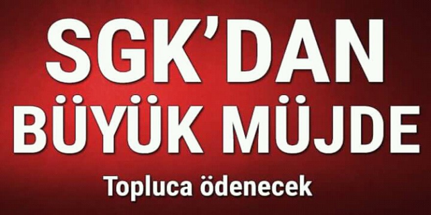 SGK'dan Müjde Toplu Para Ödemesi Yapılacak! Hemen Başvuru Yapın...