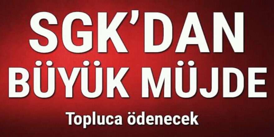 SGK'dan Müjde Toplu Para Ödemesi Yapılacak! Hemen Başvuru Yapın...