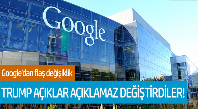 Google'dan flaş değişiklik! Trump açıklar açıklamaz değiştirdiler...
