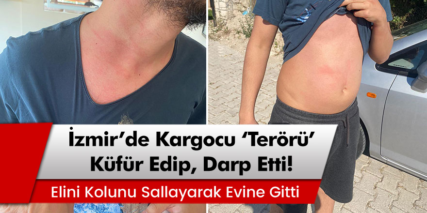 İzmir'de MNG kargo çalışanı küfür edip, dart etti elini kolunu sallayarak evine gitti