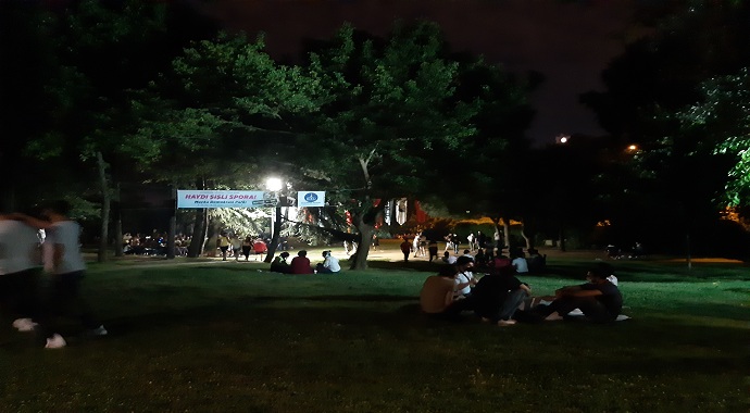 İstanbul'da Maçka Parkı'nda dikkat çeken yoğunluk
