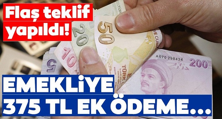 Emekliye 375 TL ek ödeme teklifi!