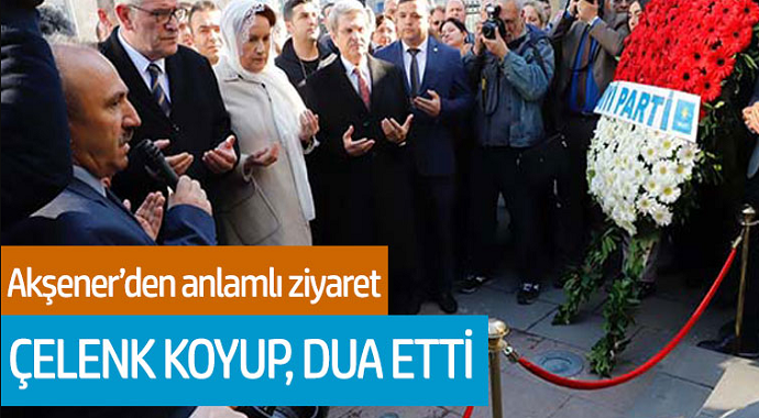Meral Akşener'den anlamlı ziyaret! Çelenk koyup, dua etti