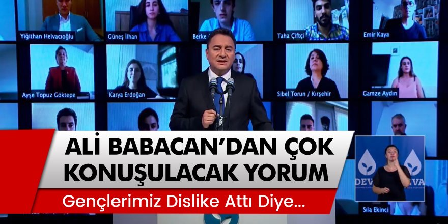 Ali Babacan: Gençlerimiz dislike attı diye teknolojiyi karşısına alan bir zihniyet var