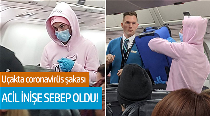 Uçakta coronavirüs şakası acil inişe sebeb oldu