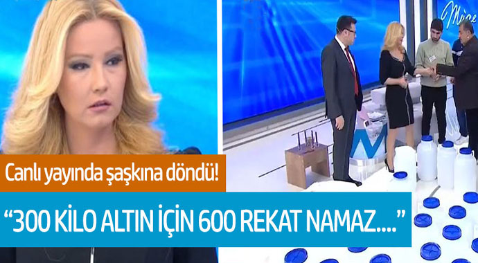 Canlı yayında şaşkına döndü! 300 kilo altın için 600 rekat namaz