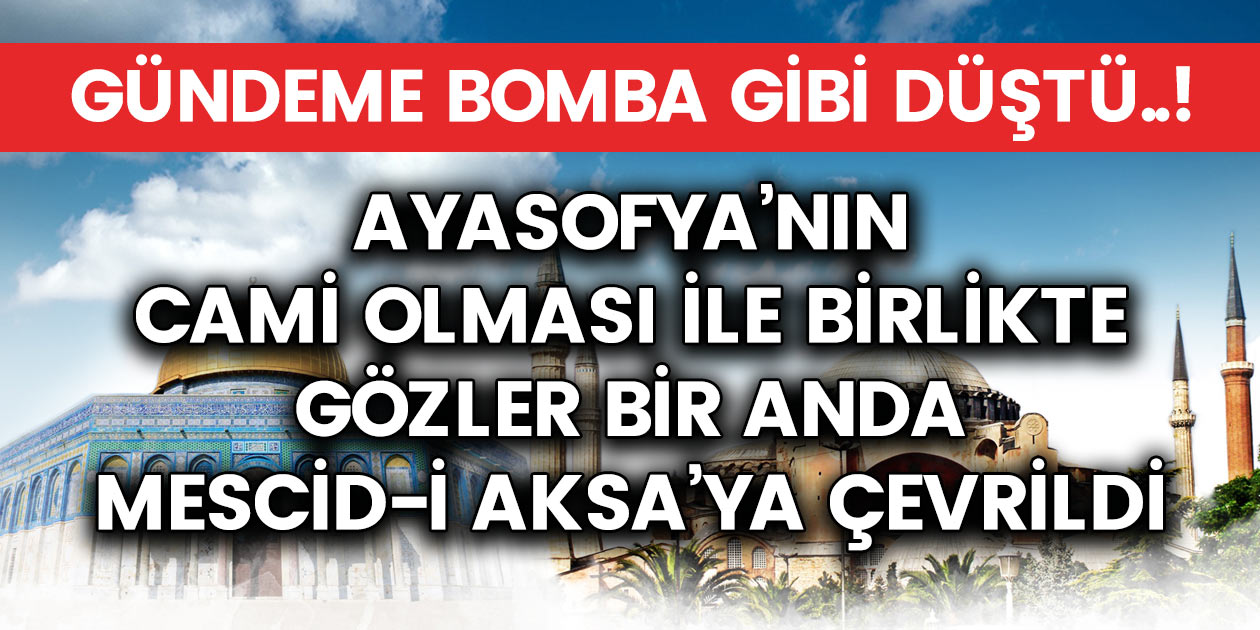 Ayasofya'nın cami olması ile birlikte gözler bir anda Mescid-i Aksa'ya çevrildi..! Mescidi Aksa Sinegog mu olacak?