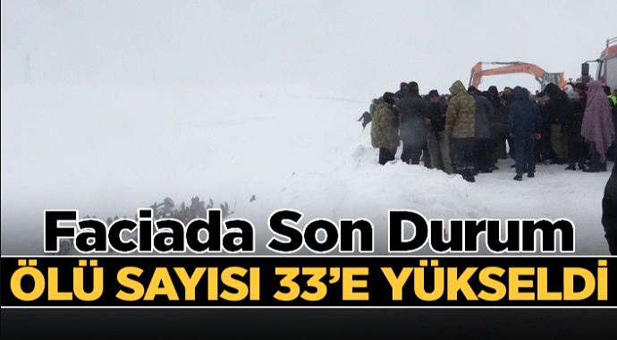 AFAD: Çığda 33 kişi hayatını kaybetti, 53 kişi yaralandı