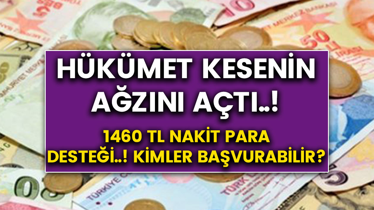 Hükümet milyonlara kesenin ağzını açtı..! 1460 TL Nakit Para Yardımı Nasıl Alınır?  Başvurular Nasıl Yapılır?
