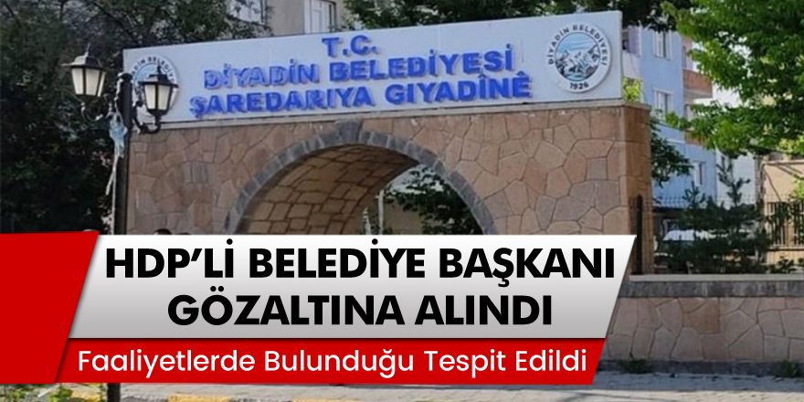 HDP'li Diyadin Belediye Başkanı Betül Yaşar  gözaltına alındı