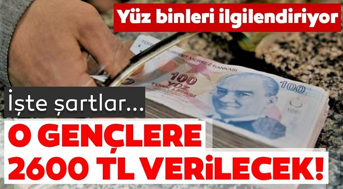 Gençlere 2600 TL verilecek Başvuru nasıl yapılır şartlar nelerdir?