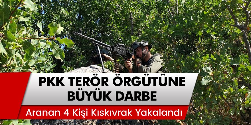 Siirt'te PKK Terör Örgütüne TSK'dan Dev Darbe! 4 Kişi Kıskıvrak Yakalandı