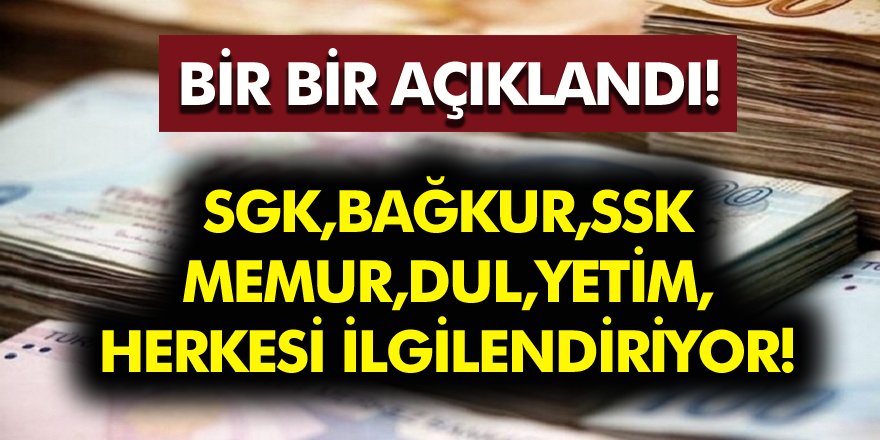 SSK SGK BAĞ-KUR Dul Yetim Memur Herkesi İlgilendiriyor! Bir bir Açıklandı!
