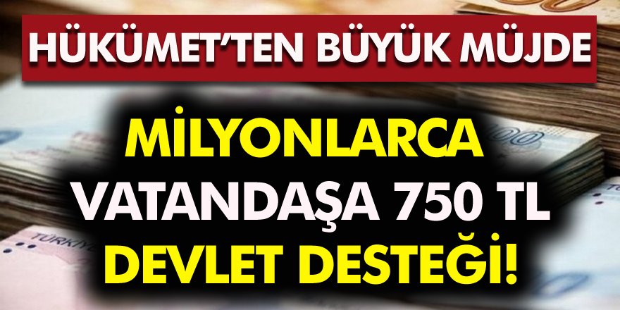 Aile ve Sosyal Politikalar Bakanlığı'ndan Büyük Müjde! Devletten 750 TL Para Desteği