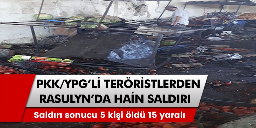 PKK/YPG’li teröristlerden Rasulayn’da pazar yerine hain saldırı