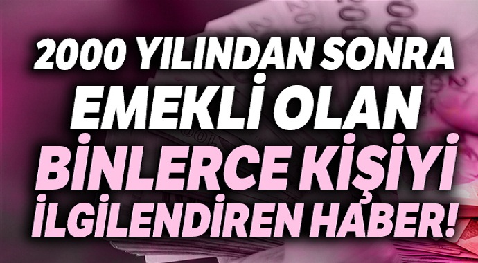 2000 yılı sonrası için emeklilik intibakı nihayet TBMM'de