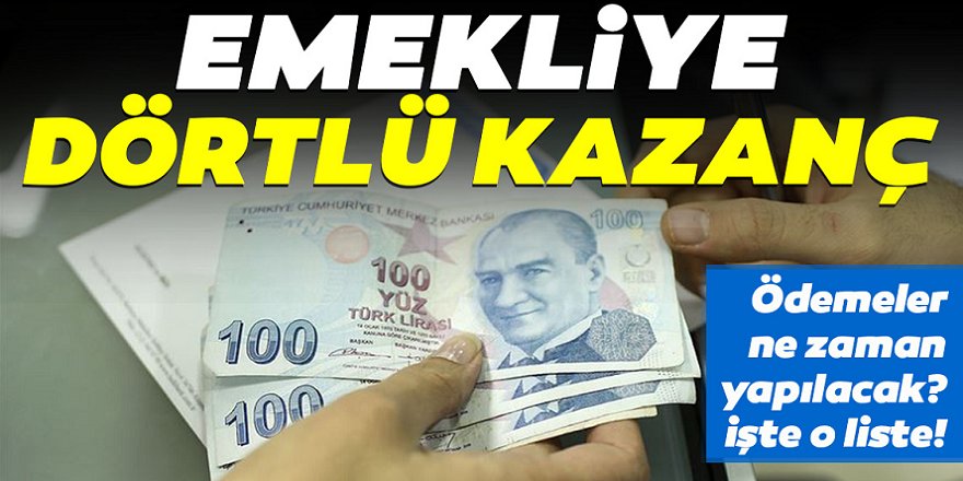 Emeklilere Dört Farklı Gelir..! Ek Ödemeler Ve İntibak Zammı Ne kadar olacak?