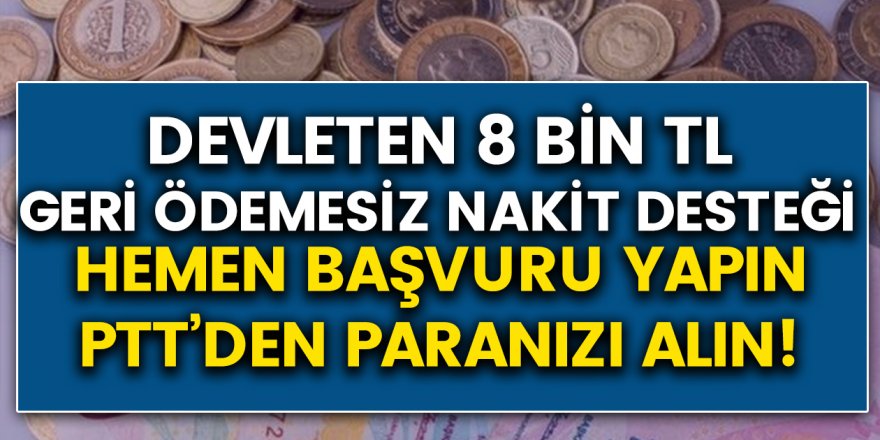Devletten Vatandaşlara Geri Ödemesiz 8 Bin TL Nakit Destek! Hemen Başvurup Alabilirsiniz…
