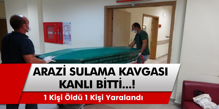 Erdemli'de Su kavgası kanlı bitti: 1 ölü, 1 yaralı