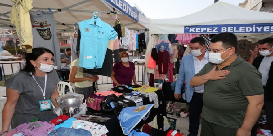 Kepez belediyesinin hanımlara özel ‘getir sat’ ve ‘indirimli alışveriş çarşıları’ açıldı