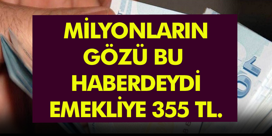 Milyonlarca Emekliye müjde  Maaşlarına 355 TL İntibak Zammı..! İntibak Zammı Ne Zaman Ödenecek?