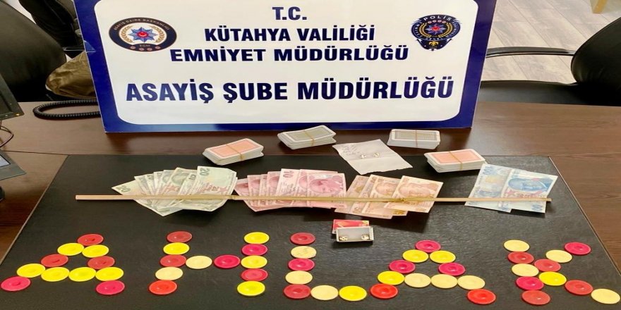 Kütahya’da kumar operasyonu: 18 kişi gözaltına alındı