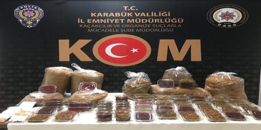 Karabük'te "kaçak tütün" operasyonu! 5 İşletme sahibine işlem yapıldı.