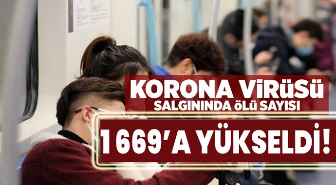 Korona virüsü salgınında ölü sayısı bin 669’a yükseldi